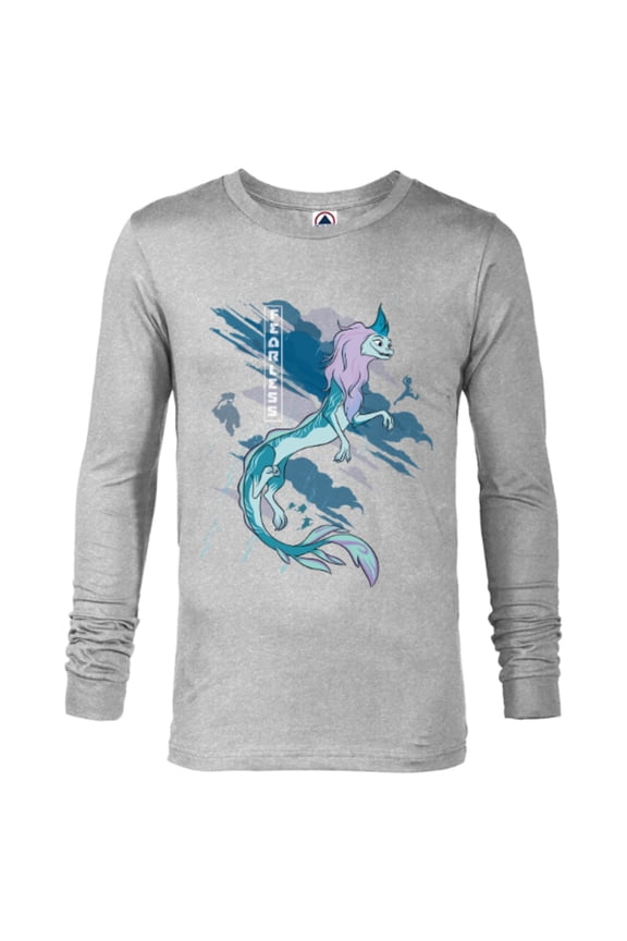 Raya and the Last Dragon Fearless Sisu Standard T-Shirt - Long Sleeve T-Shirt for Men - Customized-Athletic Heather