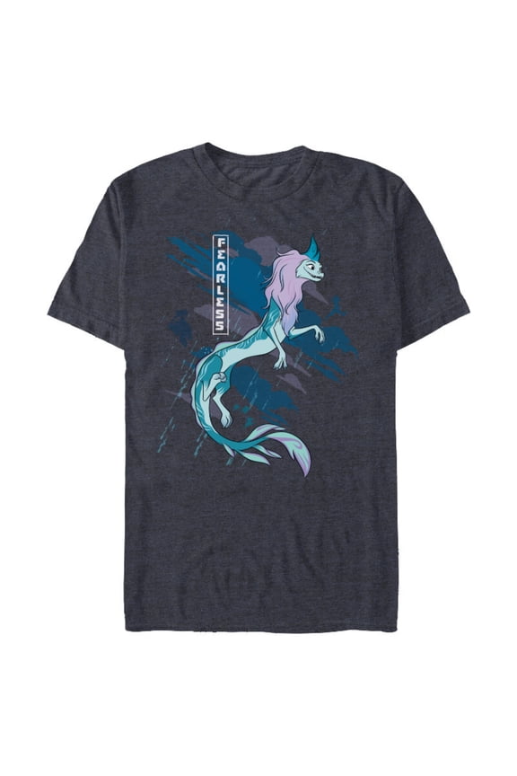 Raya and the Last Dragon Fearless Sisu Standard T-Shirt- Short Sleeve Blended T-Shirt for Adults - Customized-Denim Snow Heather