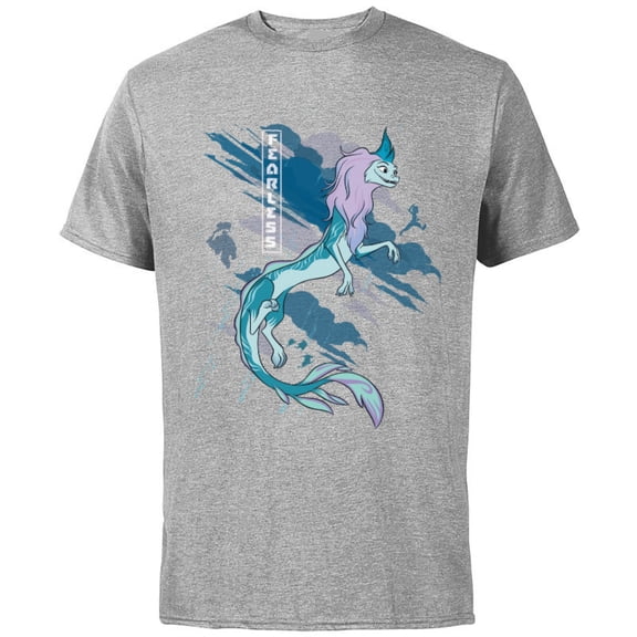 Disney Raya and the Last Dragon Fearless Sisu Standard T-Shirt - Short Sleeve Cotton T-Shirt for Adults - Customized-Athletic Heather