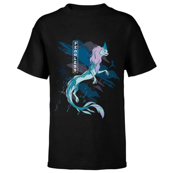 Disney Raya and the Last Dragon Fearless Sisu Standard T-Shirt - Short Sleeve T-Shirt for Kids - Customized-Black