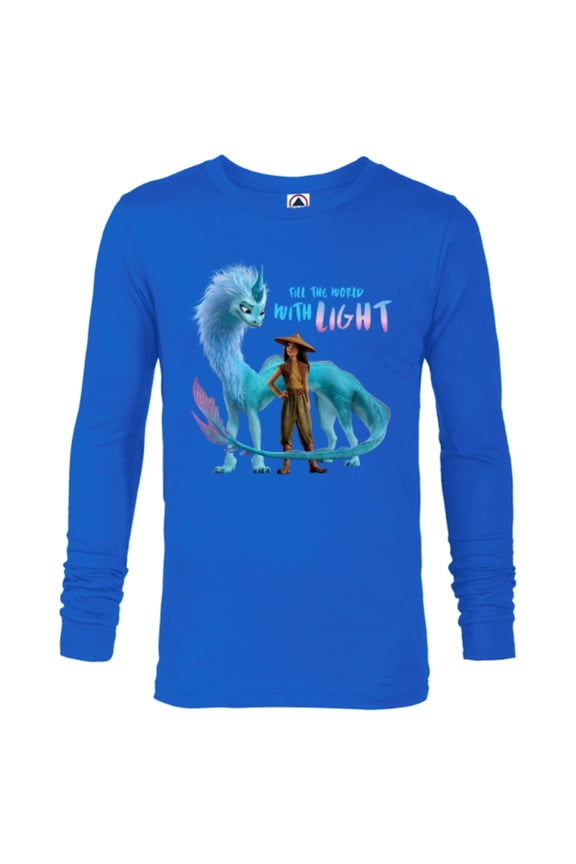 Raya and the Last Dragon Fill the World With Light T-Shirt - Long Sleeve T-Shirt for Men - Customized-Royal