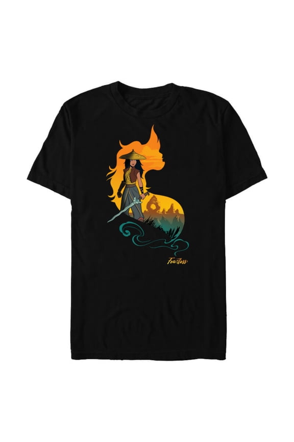 Raya and the Last Dragon Kumandra Heart Standard T-Shirt- Short Sleeve Blended T-Shirt for Adults - Customized-Black Snow Heather