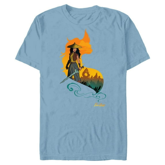 Disney Raya and the Last Dragon Kumandra Heart Standard T-Shirt- Short Sleeve Blended T-Shirt for Adults - Customized-Celadon Snow Heather