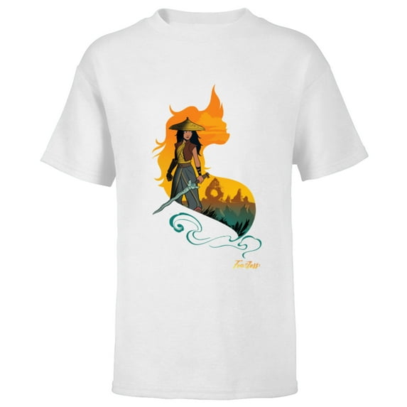 Disney Raya and the Last Dragon Kumandra Heart Standard T-Shirt - Short Sleeve T-Shirt for Kids - Customized-White