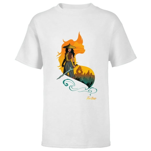 Disney Raya and the Last Dragon Kumandra Heart Standard T-Shirt - Short Sleeve T-Shirt for Kids - Customized-White