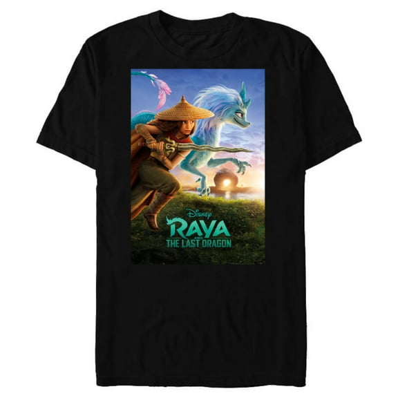 Disney Raya and the Last Dragon Movie Poster Standard T-Shirt- Short Sleeve Blended T-Shirt for Adults - Customized-Black Snow Heather