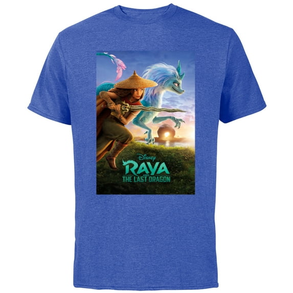 Disney Raya and the Last Dragon Movie Poster Standard T-Shirt - Short Sleeve Cotton T-Shirt for Adults - Customized-Royal Heather