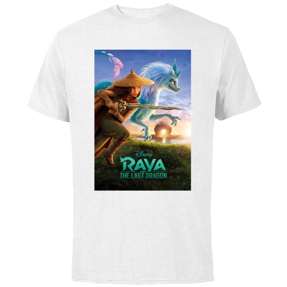 Disney Raya and the Last Dragon Movie Poster Standard T-Shirt - Short Sleeve Cotton T-Shirt for Adults - Customized-White