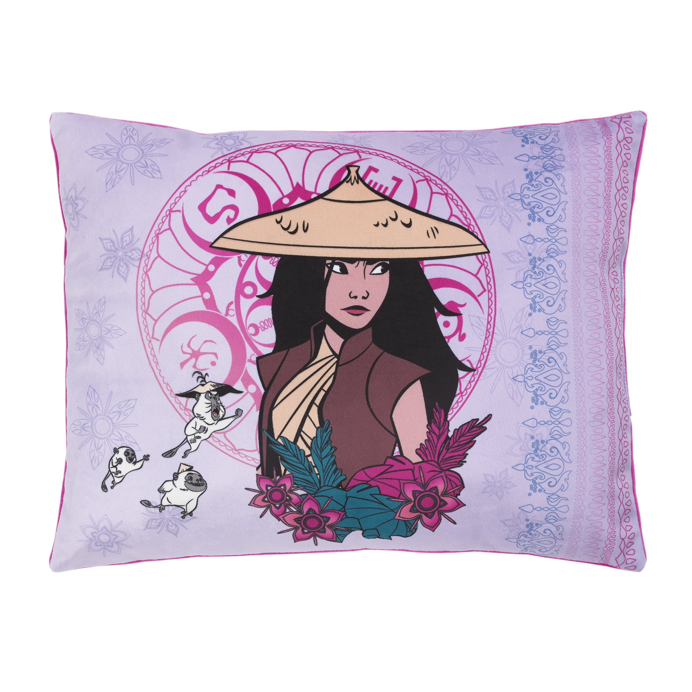 Disney Raya and the Last Dragon Mythic Pop Decorative Pillow, 12" x 15", Purple, Toddler Girl Pillow