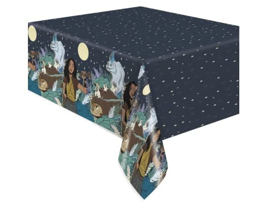 Unique Plastic Table Cover-54" x 84" | Raya and The Last Dragon | 1 Pc, Multicolor