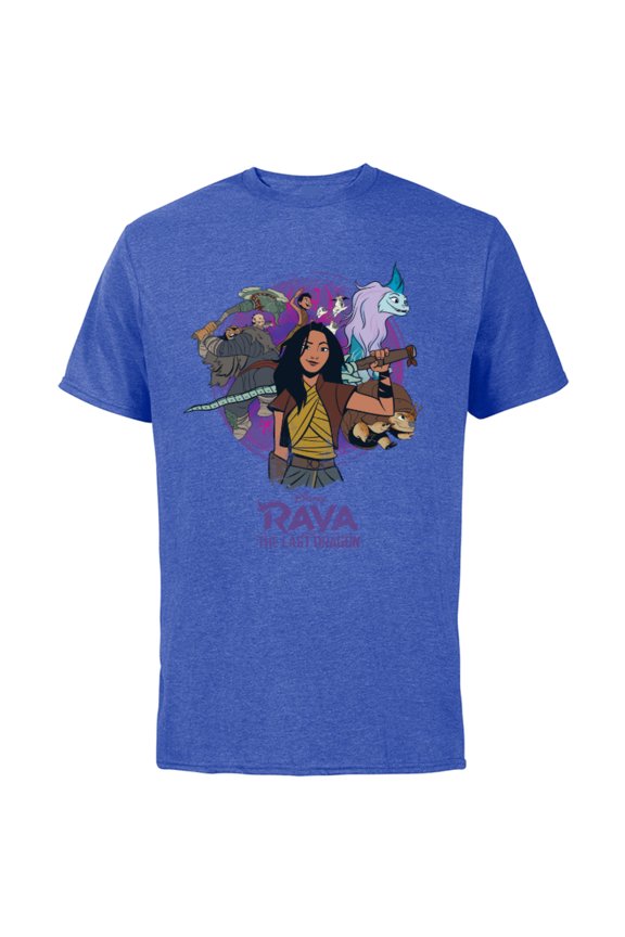 Raya and the Last Dragon Raya and Crew - Short Sleeve Cotton T-Shirt for Adults - Customized-Royal Heather