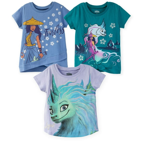 Disney Raya and the Last Dragon Sisu 3 Pack Crossover T-Shirts Toddler to Big Kid