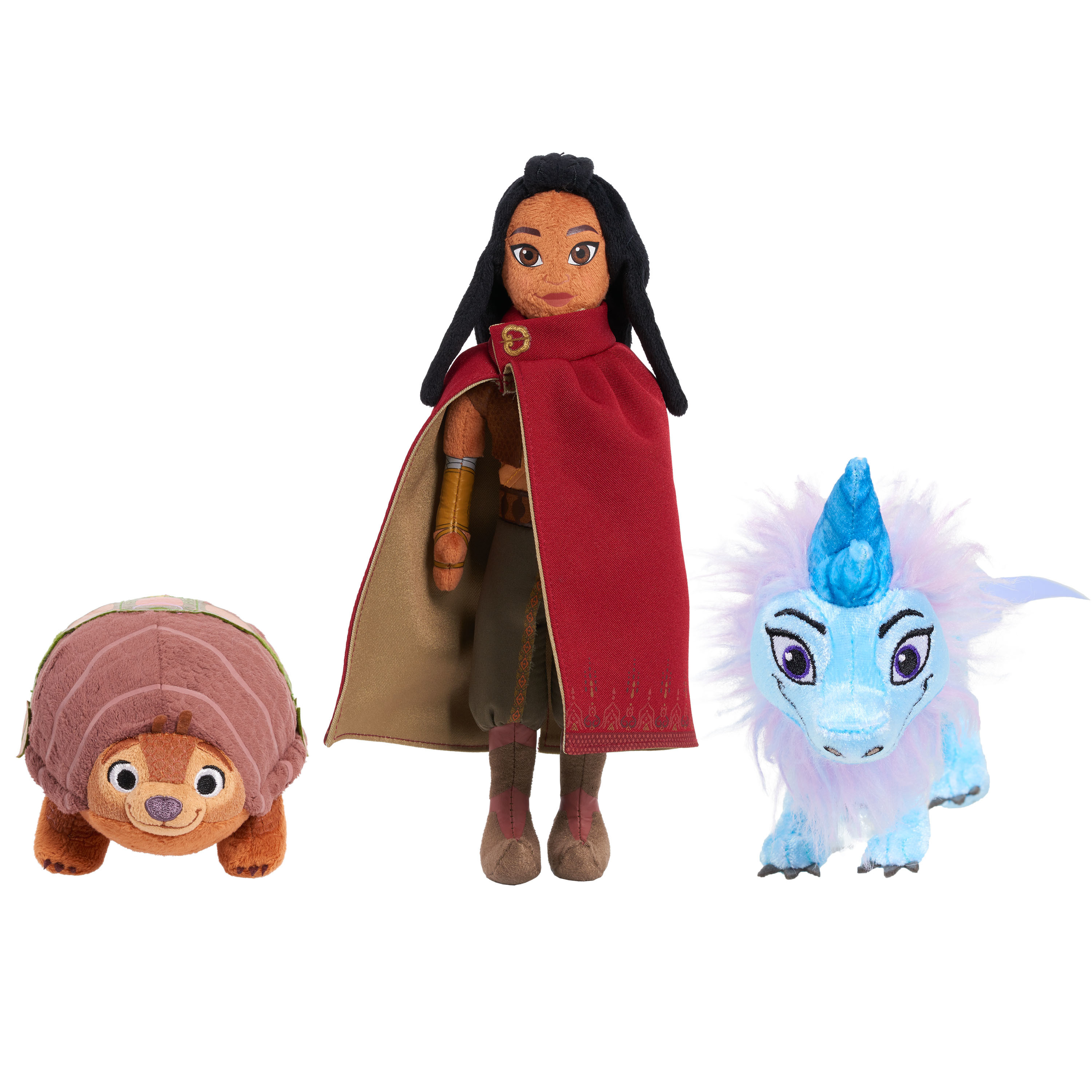 Disney Raya and the Last Dragon Small Plush Bundle Pack, Raya, Tuk Tuk, and Sisu, Officially Licensed Kids Toys for Ages 3 Up, Gifts and Presents - image 1 of 8