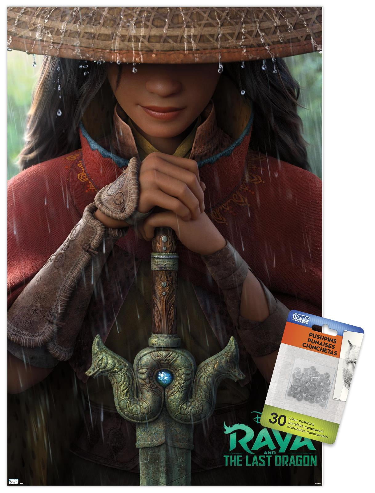 Disney Raya and the Last Dragon - Teaser Wall Poster with Pushpins, 14.725" x 22.375"