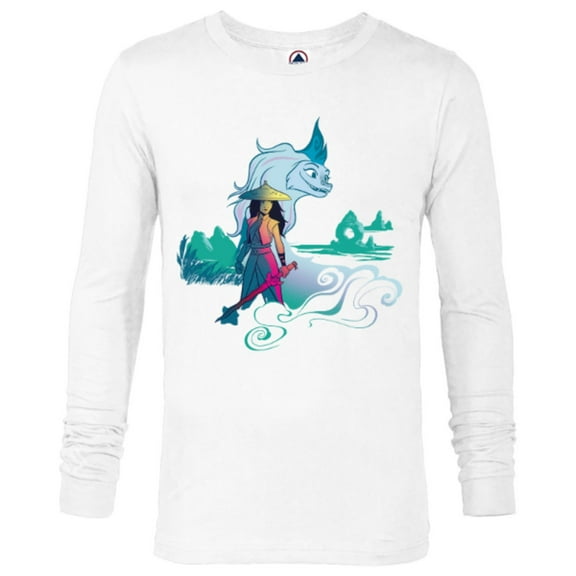 Disney Raya and the Last Dragon Watercolor Standard T-Shirt - Long Sleeve T-Shirt for Men - Customized-White