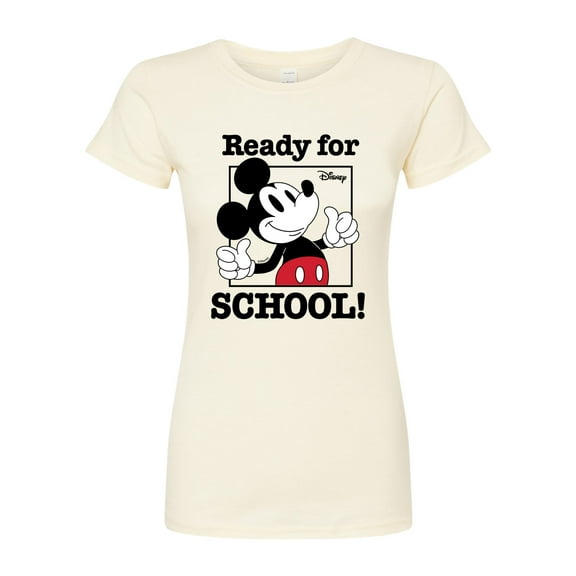 Disney - Ready For School - Juniors Fitted Graphic T-Shirt