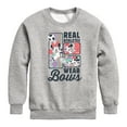 thumbnail image 1 of Disney - Real Athletes Wear Bows - Toddler & Youth Crewneck Fleece Sweatshirt, 1 of 5