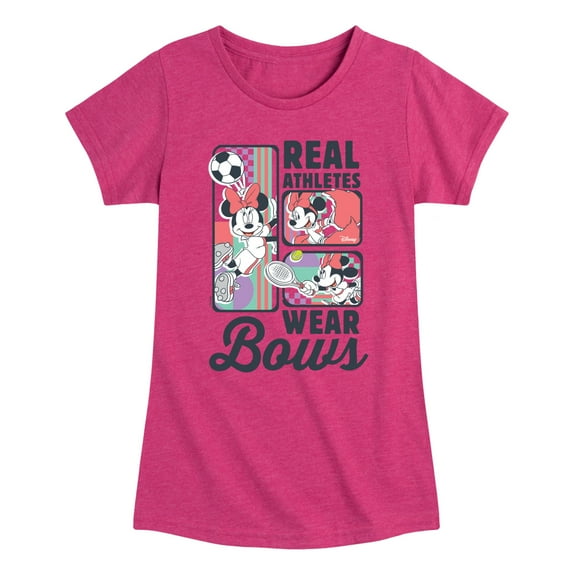 Disney - Real Athletes Wear Bows - Toddler & Youth Girls Short Sleeve Graphic T-Shirt