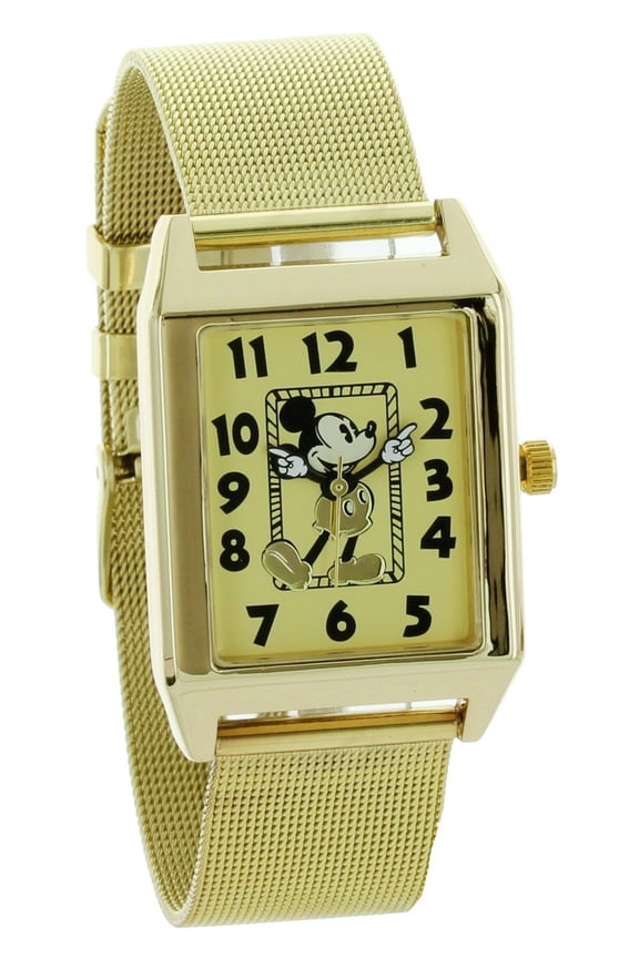 Rectangle Mickey Mouse Metal Mesh Band cute watch MK8140-AB