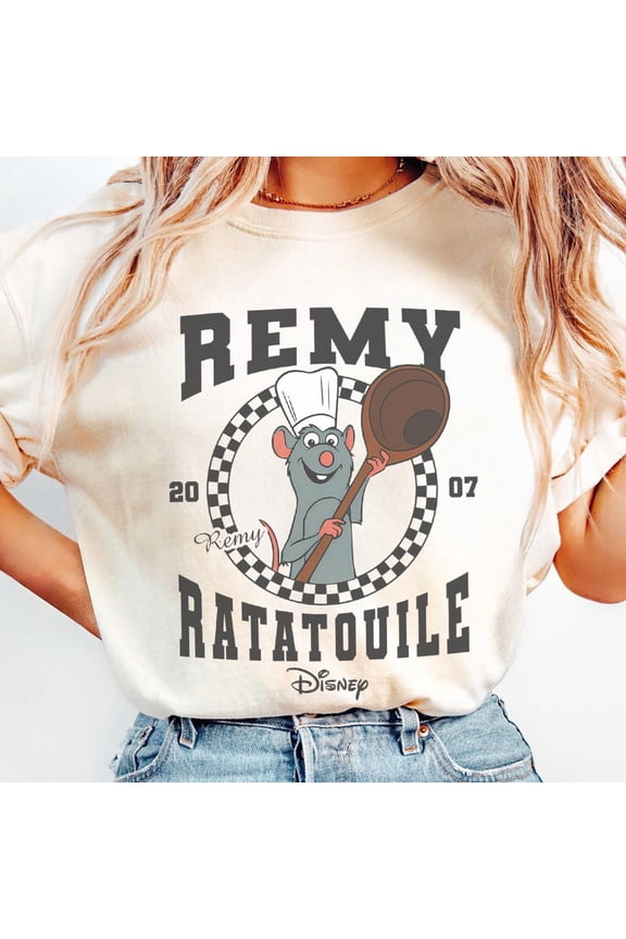Disney Remy Ratatouille Checkered Circle Shirt Remy Est T-shirt Birthday Gift Tee Disneyla