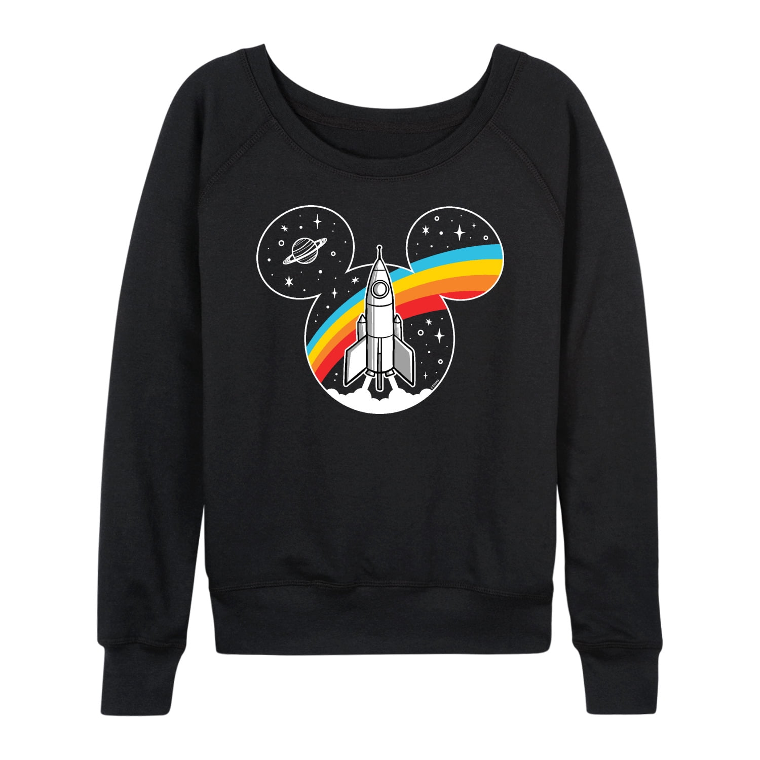 Disney - Retro Space Ear Silhouette with Rocket Women's Lightweight ...