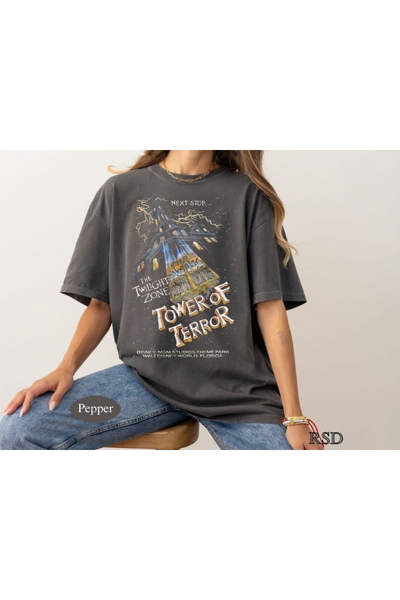 Disney Retro Tower Of Terror Comfort Colors T-Shirt, Twilight Zone, Disney Rides, Hollywood Studios Shirt