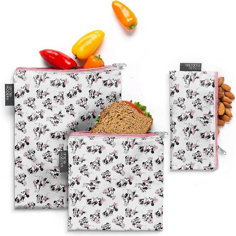 Disney Reusable Snack Bags for Kids Food Safe BPA Free