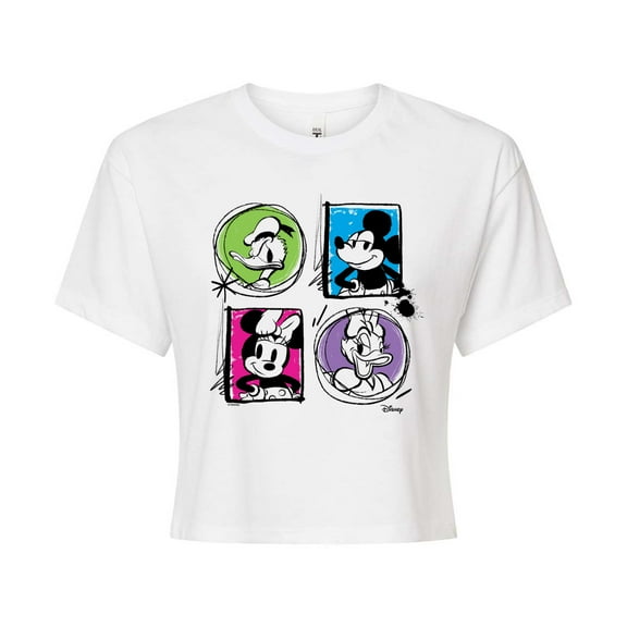 Disney - Revival - Juniors Cropped Cotton Blend T-Shirt