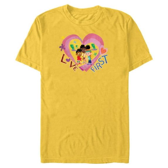 Disney Rise Up, Sing Out Love First - Short Sleeve Blended T-Shirt for Adults - Customized-Yellow