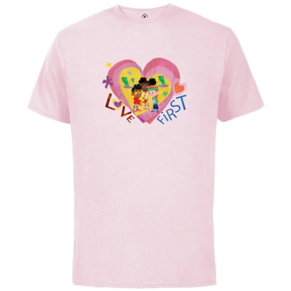 Disney Rise Up, Sing Out Love First - Short Sleeve Cotton T-Shirt for Adults - Customized-Soft Pink