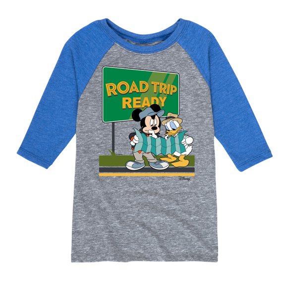 Disney - Road Trip Ready - Toddler & Youth Raglan Graphic T-Shirt