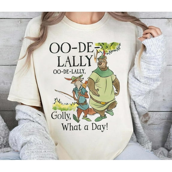 Disney Robin Hood And Little John Oo-De-Lally Shirt, Golly What A Day T-shirt, Comfort Colors Tee, Birthday Gift Shirts, Disney Family Trip, Granite Color, Size S