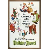 Disney Robin Hood - One Sheet Wall Poster, 14.725" x 22.375", Framed