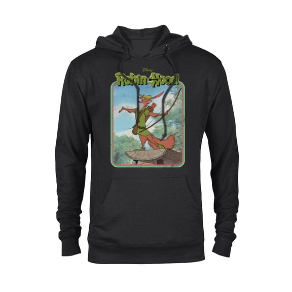 Disney Robin Hood Retro - Pullover Hoodie for Adults -Customized-Black
