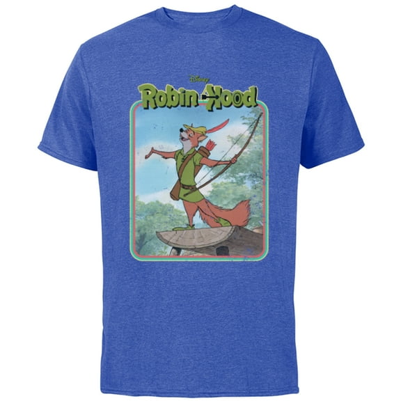 Disney Robin Hood Retro - Short Sleeve Cotton T-Shirt for Adults -Customized-Royal Heather