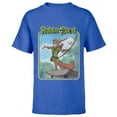 thumbnail image 1 of Disney Robin Hood Retro - Short Sleeve T-Shirt for Kids -Customized-Royal, 1 of 5