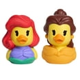 thumbnail image 1 of Dukalooz Disney Ariel and Belle Small Toy Duck 2 Pack, Collectible Toy Figure, for Kids Ages 3 and up, 1 of 6