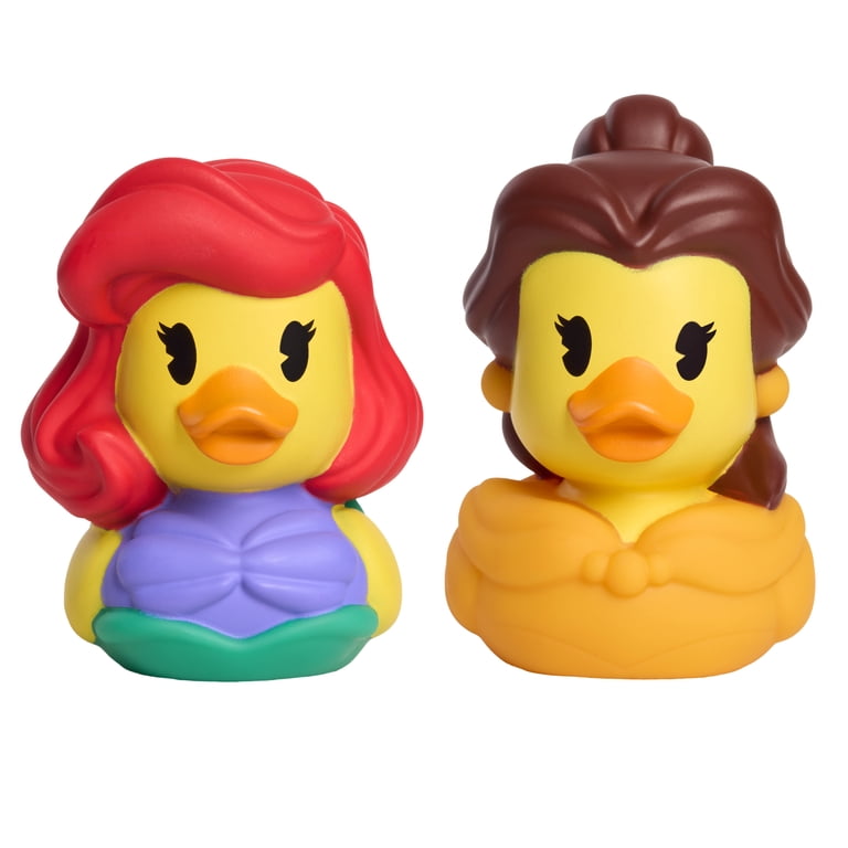 Dukalooz Disney Ariel and Belle Small Toy Duck 2 Pack, Collectible