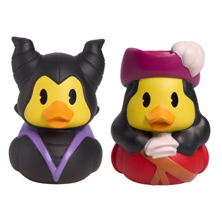 Duckalooz Character Duck Toy Figures 2-Pack, Maleficent & Captain Hook, Collectible Ducks for Play and Display, Novelty Gift Toy Set Kids Ages 2+