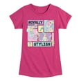 thumbnail image 1 of Disney - Royally Stylish Grid  - Toddler & Youth Girls Short Sleeve Graphic T-Shirt, 1 of 4