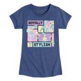 thumbnail image 1 of Disney - Royally Stylish Grid  - Toddler & Youth Girls Short Sleeve Graphic T-Shirt, 1 of 4