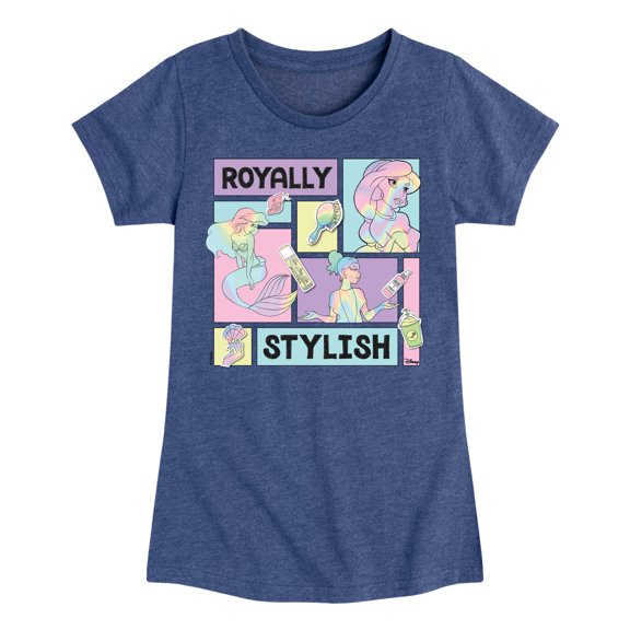 Disney - Royally Stylish Grid - Toddler & Youth Girls Short Sleeve Graphic T-Shirt