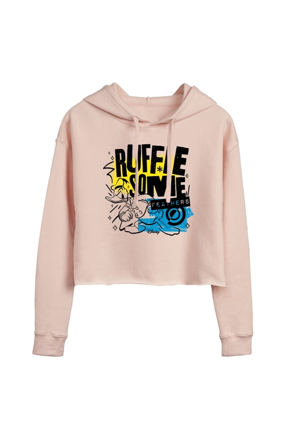 - Ruffle Some Feathers - Juniors Cropped Pullover Hoodie