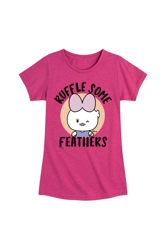 - Ruffle Some Feathers - Toddler & Youth Girls Short Sleeve Graphic T-Shirt