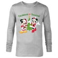 thumbnail image 1 of Disney Santa Mickey Minnie Celebrate Season Holiday - Long Sleeve T-Shirt for Men - Customized-Athletic Heather, 1 of 5