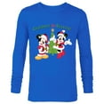 thumbnail image 1 of Disney Santa Mickey Minnie Celebrate Season Holiday - Long Sleeve T-Shirt for Men - Customized-Navy, 1 of 5