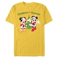 thumbnail image 1 of Disney Santa Mickey Minnie Celebrate Season Holiday - Short Sleeve Blended T-Shirt for Adults - Customized-Yellow, 1 of 5