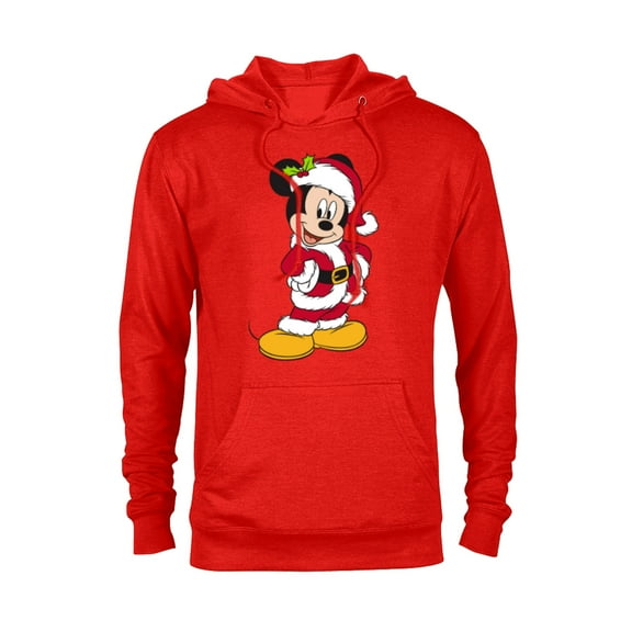Disney Santa Mickey Mouse Holiday - Pullover Hoodie for Adults -Customized-Red Heather