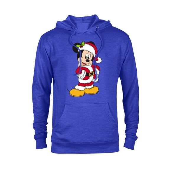 Disney Santa Mickey Mouse Holiday - Pullover Hoodie for Adults -Customized-Royal Heather