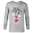 thumbnail image 1 of Disney Santa Minnie Mouse Hello Christmas Holiday - Long Sleeve T-Shirt for Men -Customized-Athletic Heather, 1 of 5